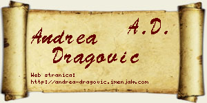 Andrea Dragović vizit kartica